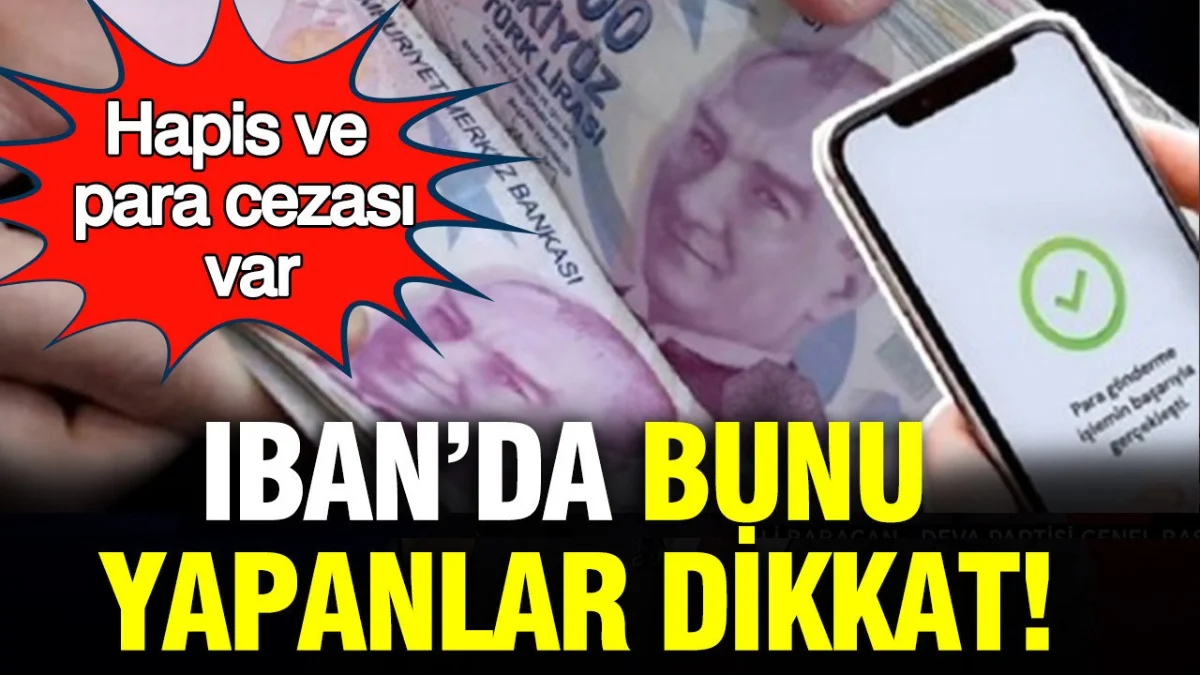 IBAN Kullananlar Dikkat! Bu İşlemi Yapanlara Hapis Ve Para Cezası